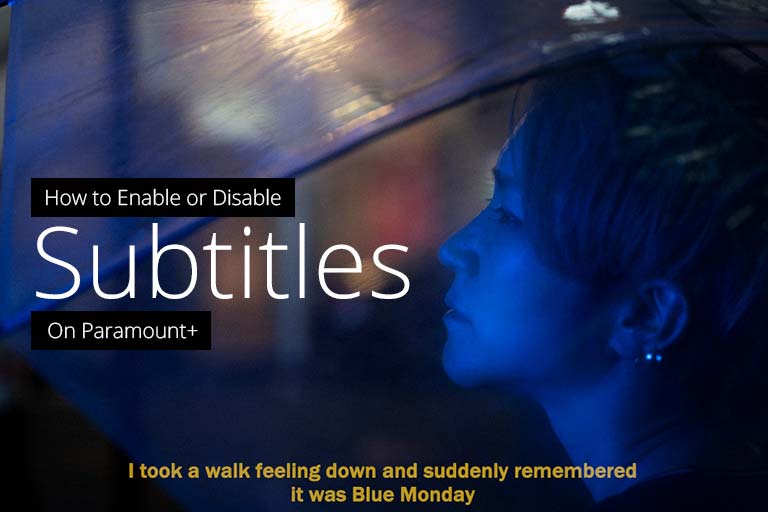 how to enable or disable subtitles on paramount